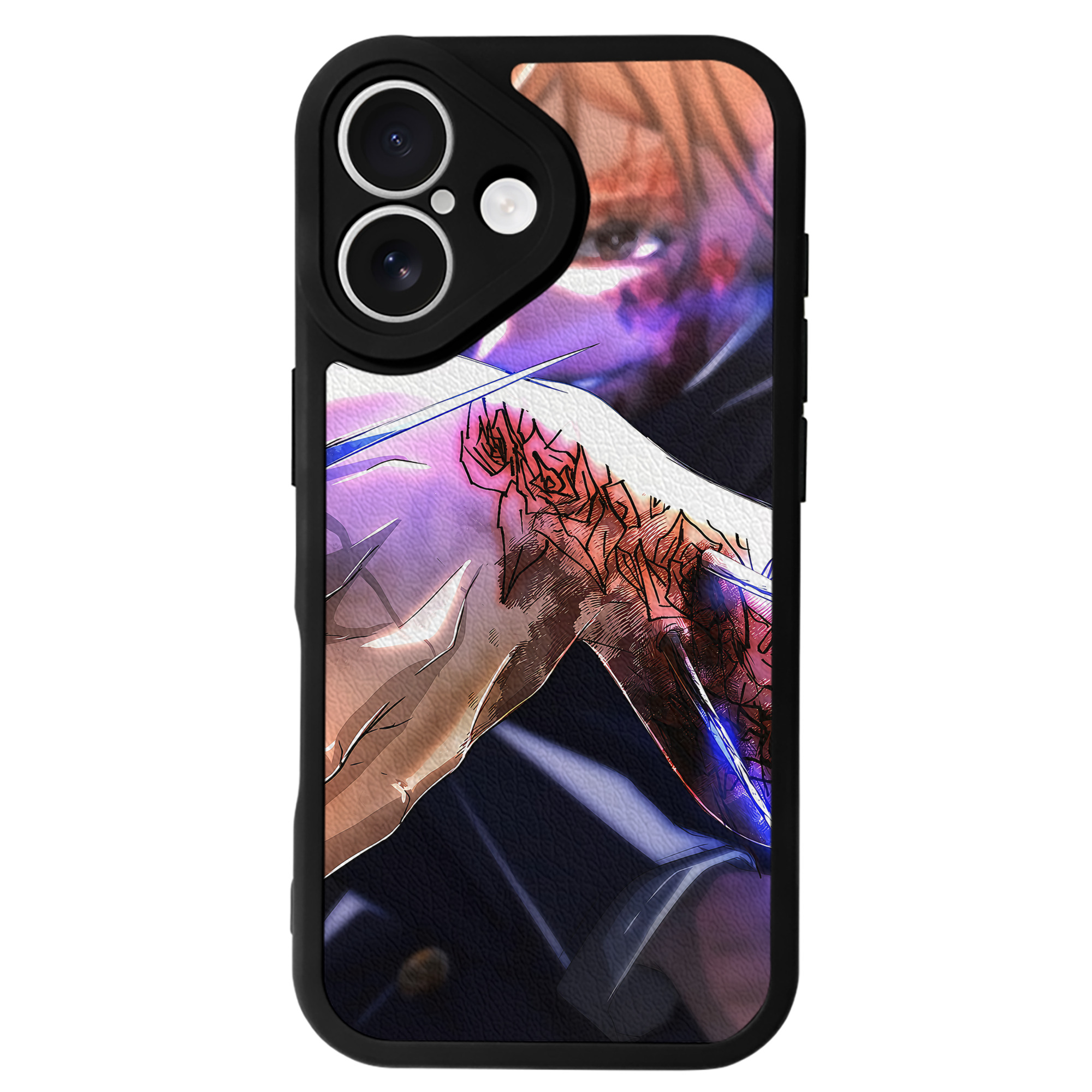 （画像用） 呪術廻戦 Jujutsu Kaisen 【iPhone 16シリーズ対応】シリコンスマホケース（レザー調） 材質：シリコン
